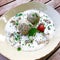 German Bread Dumplings with Chanterelle Cream Sauce