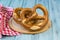 German bretzels on wooden background