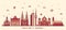 German cities vector illustration linear style