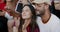 German couple watching a sports event