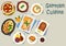 German cuisine Christmas dishes for dinner icon