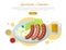 German Cuisine Flat Design Vector Web Banner