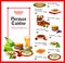 German cuisine healthy food vector menu