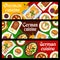 German cuisine restaurant meals vector banners