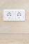A German European type of double wall plug socket outlet