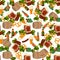 German festival seamless pattern Bavarian Oktoberfest vector