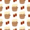 German festival seamless pattern Bavarian Oktoberfest vector