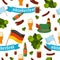 German festival seamless pattern Bavarian Oktoberfest vector