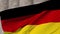 german flag on the background of columns