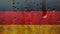 German flag with condensation