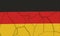 German Flag crushed and cracked