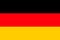 German flag displaying the national colours: black, red gold