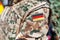 German flag on a german soldier desert uniform