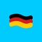 German flag linear style. Sign of State of Germany. Symbol of Fe