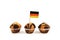 German flag Toothpick stock images