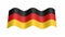 German flag wavy, 3d animation