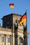 German flag in the wind