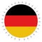 German flag with wind turbines