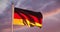 German flagpole and flag waving represents federal republic of Germany - 4k 30fps Video
