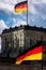 German flags Reichstag