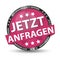 German Glossy Button Inquire Now - Vector Illustration - Isolated On White Background