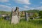 German graveyard near the saxon fortified church of Lechnitz, TRansylvania