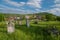 German graveyard near the saxon fortified church of Lechnitz, TRansylvania