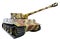 German heavy tank PzKpfw VI Ausf E Tiger I isolated white