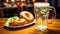 German Hefeweizen And Bagel A Captivating Jewish Culture Themed Photo