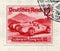 German historical stamp: Racing cars `Auto Union`and` Mercedes-Benz`. `International auto and motor show in Berlin IAA 1939` wit