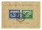 German historical stamps sheet: spring Leipzig Trade Fair with special cancellation, 7 March 1948, medieval merchants trade in the