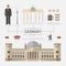 German infographics. Symbol of Berlin, architecture.