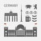 German infographics. Symbol of Berlin, architecture.