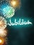 German JubilÃ¤um jubilee anniversary firework turquoise