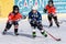 German kids playing ice hockey