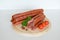 German Knackwurst, Raw Bratwurst, Sausages, Knackwurst, Food