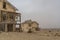 German Kolmanskop Ghost Town with the abandoned buildings in the Namib desert