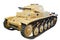 German light tank Panzer II PzKpfw II isolated white