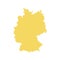 German map isolated. Dotted germany map yellow