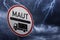 German Maut sign means Truck tolls, charges and money for the highway