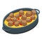 German meat balls icon isometric vector. Food dish