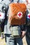 German military paramedic equipment with a red cross brassard