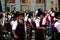 German musicians playing instruments in the Vatican`s Piazza San Pietro.