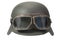 German nazi army helmet with protective goggles