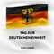 German october unity day concept background, isometric style