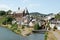 German old town Saarburg with river