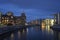 German parliament buildings in Berlin in the evening