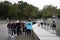 German people and foreign travelers travel visit in Dem deutschen Volke or Reichstag National Imperial Diet Building at Berlin