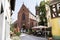 German people and foreigner travelers visit and travel St. Gallus church at Ladenburg