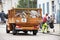 German people sweeper working clean and keep garbage and garbage truck at Speyer town